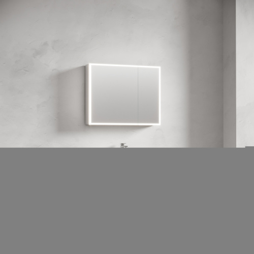 Зеркало-шкаф Sancos Evoke SC8090 90х70 подвесной цвет серый - фото 2